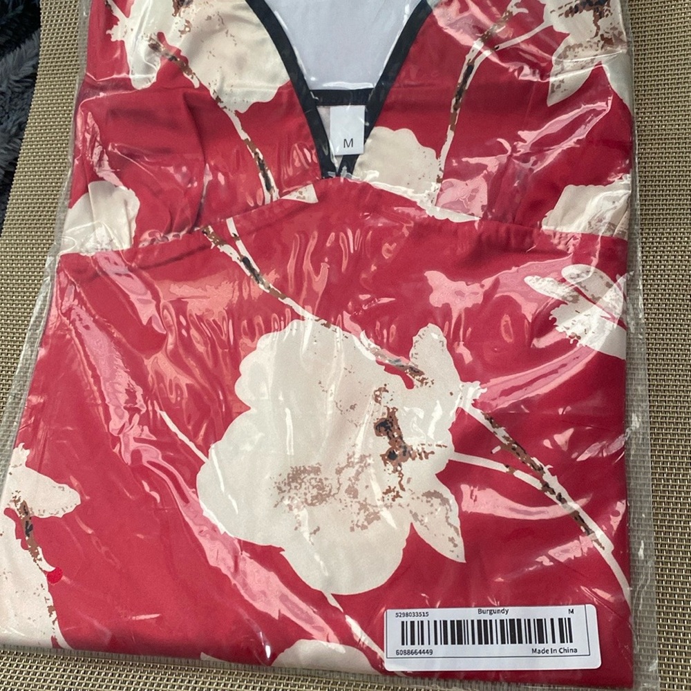 Burberry Red Floral Dress